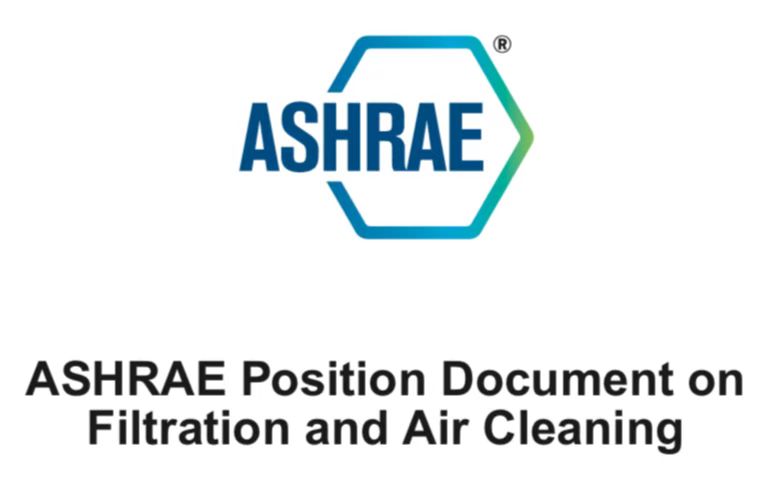 ASHRAE《过滤器和空气净化技术的立场文件》